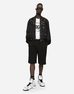 NYLON JACKET WITH LACE INSERTS AND DG PATCH