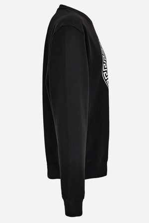 Sweatshirt In Non-Brushed Sweat Fabric-Medusa Versace Greca Print