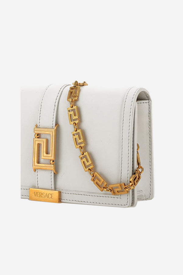 Greca Goddess Wallet On Chain In Calf Leather