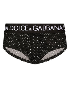TWO-WAY STRETCH JERSEY BRANDO BRIEFS WITH POLKA-DOT PRINT