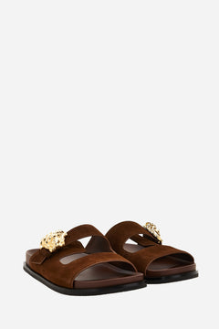 La Medusa Sandals In Suede-Enamel Hw