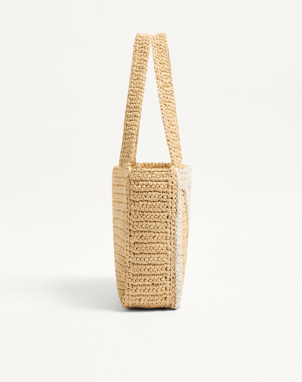 Borsa Shopping Media Valentino Garavani Viva Superstar In Rafia