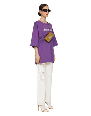 SHORT-SLEEVED T-SHIRT IN COTTON JERSEY WITH DGVIB3 PRINT