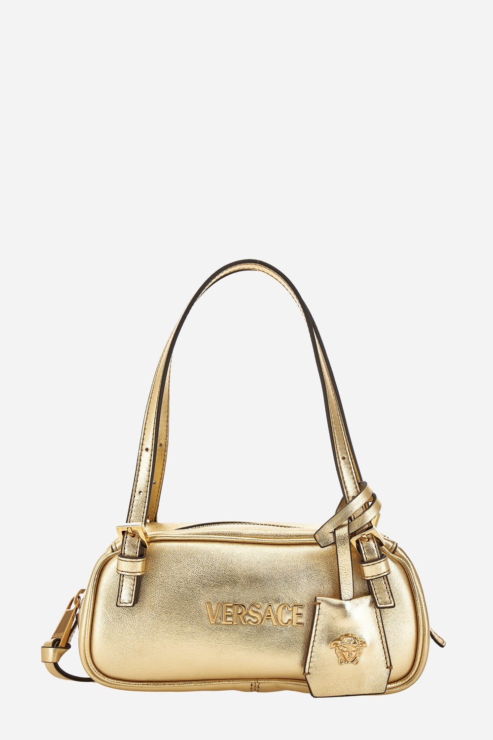 Versace Tag Mini Shoulder In Lamb Leather