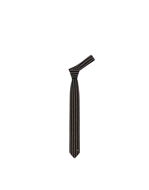 SMALL COIN PRINT 6-CM SILK BLADE TIE