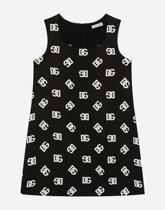 DRESS IN DG LOGO PRINT CHARMEUSE