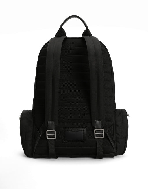 NYLON BACKPACK WITH RUBBERIZED LOGO