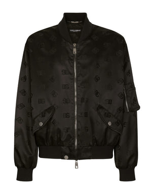 DG SATIN JACQUARD JACKET WITH BRANDED TAG