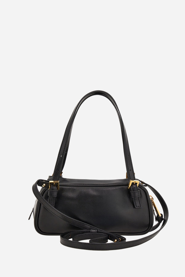 Versace Tag Mini Shoulder In Lamb Leather