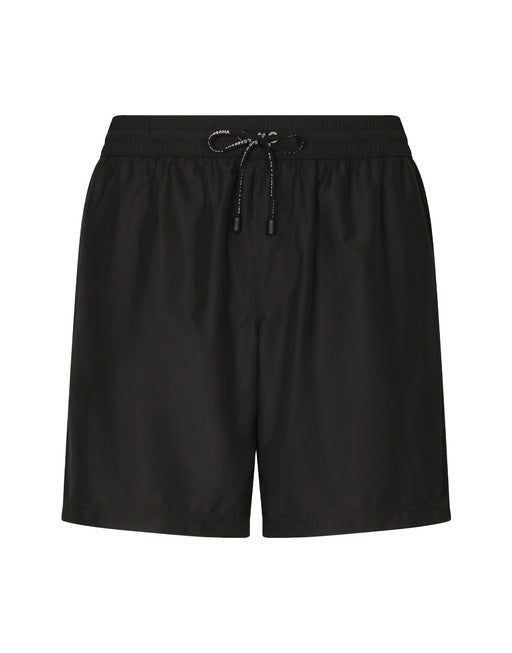 MID-LENGTH SWIM SHORTS WITH TOP-STITCHING