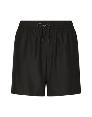 MID-LENGTH SWIM SHORTS WITH TOP-STITCHING
