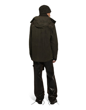 OVERSIZE COATED DENIM JEANS WITH SIDE POCKET
