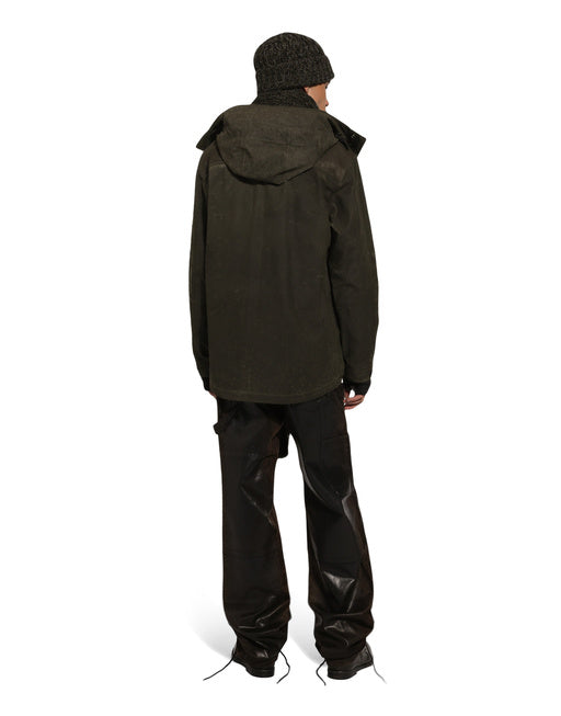 OVERSIZE COATED DENIM JEANS WITH SIDE POCKET