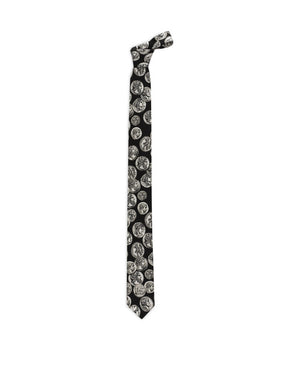 LARGE COIN PRINT 6-CM SILK BLADE TIE