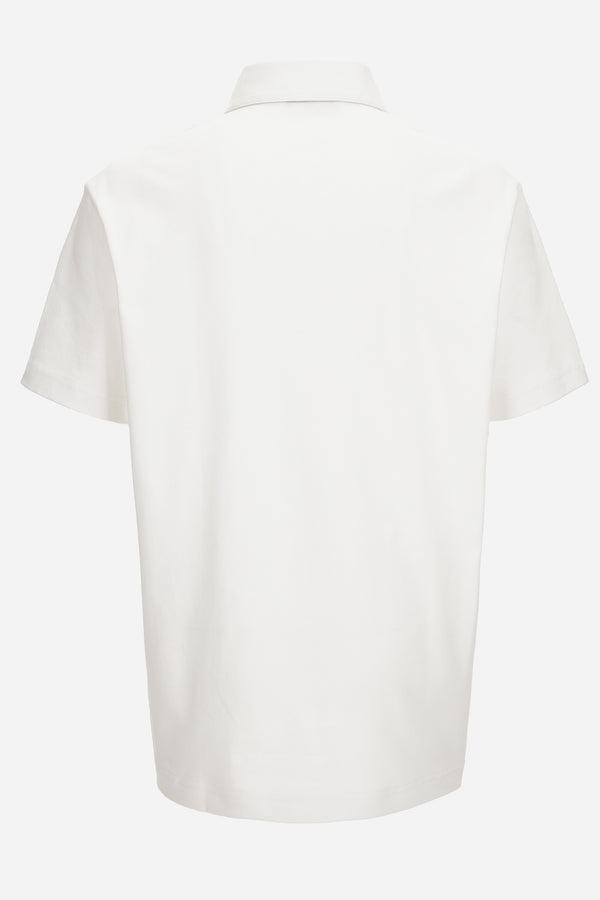 Polo In Jersey Fabric-Greca Print