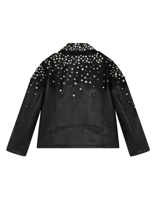 STUDDED LEATHER BIKER JACKET