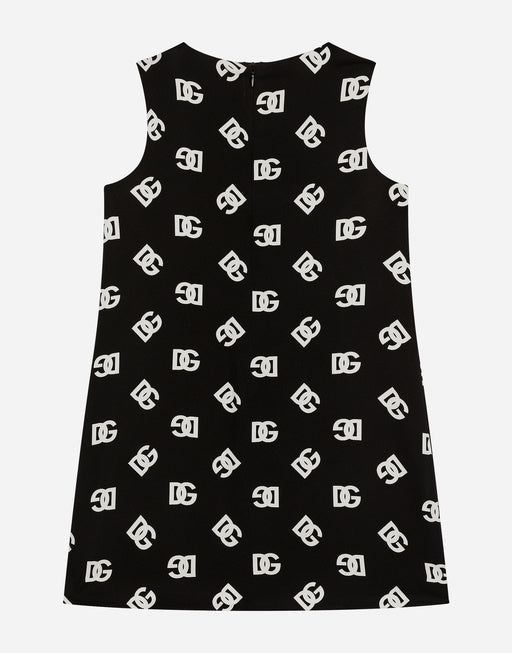 DRESS IN DG LOGO PRINT CHARMEUSE