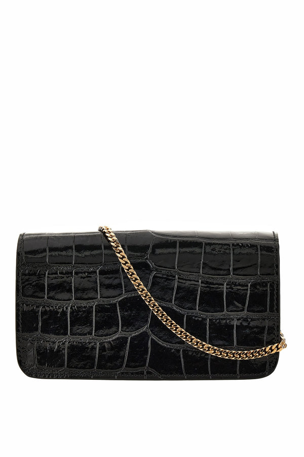 Virtus Mini Chain Crossbody In Vitello Embossed Coccodrillo