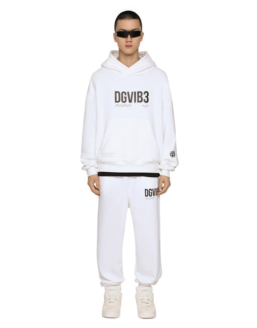 JERSEY JOGGING PANTS WITH DGVIB3 PRINT AND LOGO