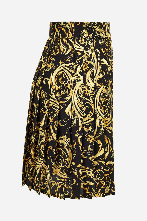 Skirt In Baroque Cheetah Print Twill Poly