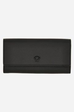 La Medusa Long Wallet In Grainy Calf Leather