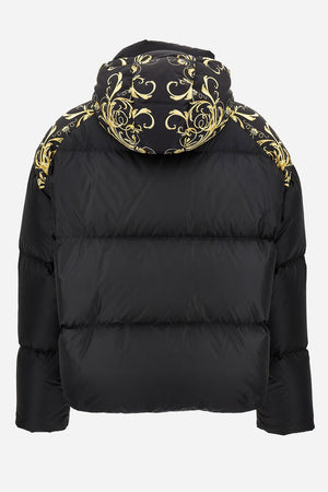 Padded Jacket In Fabric Nylon Whit Barocco Spring Print Details