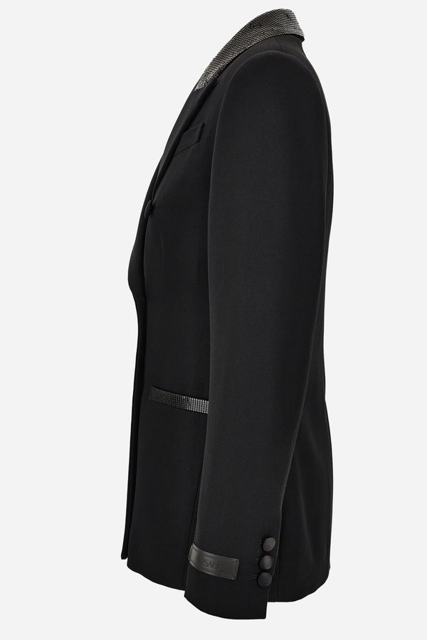 Evening Jacket In Responsible Wool Grain De Poudre Natural Stretch