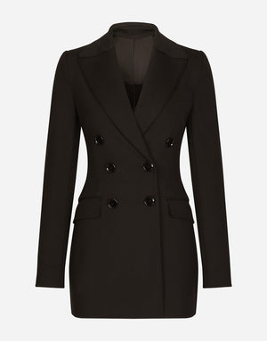 DOUBLE-BREASTED TECHNICAL JERSEY JACKET