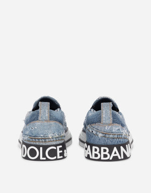 DENIM PATCHWORK CUSTOM 2.ZERO SLIP-ON SNEAKERS