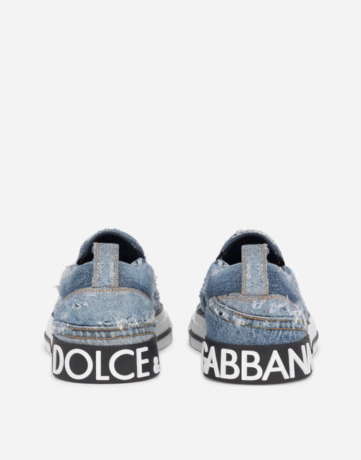 DENIM PATCHWORK CUSTOM 2.ZERO SLIP-ON SNEAKERS