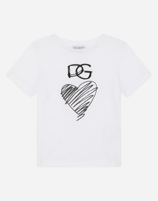 JERSEY T-SHIRT WITH DG HEART PRINT