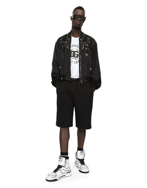 NYLON JACKET WITH LACE INSERTS AND DG PATCH