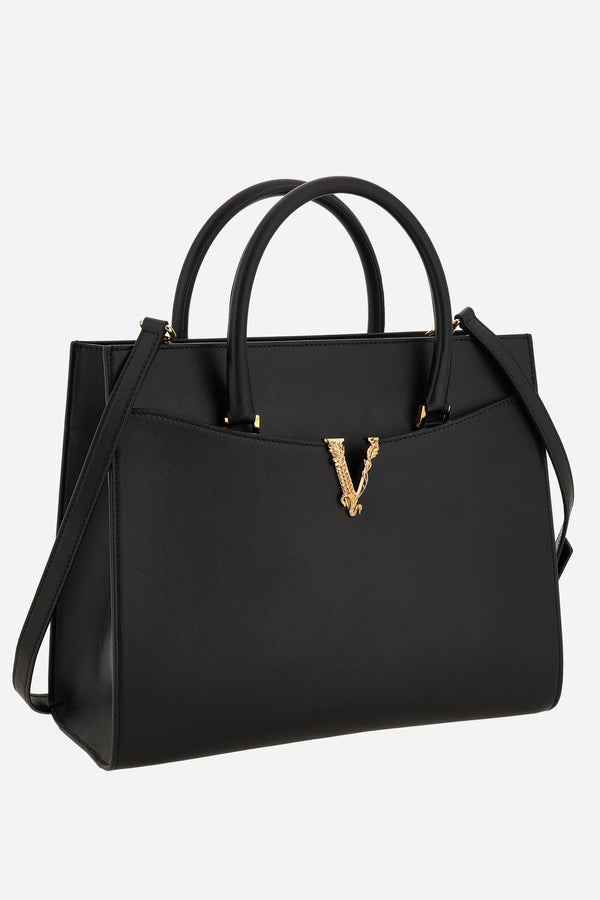 Virtus Large Top Handle In Calf Leather