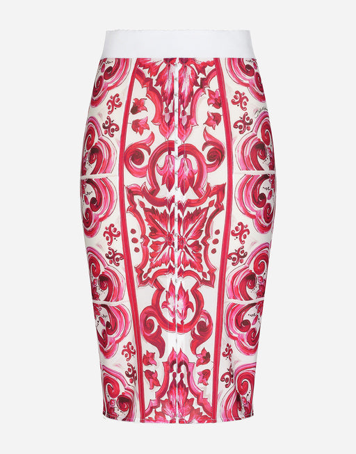 MIDI SKIRT MAIOLICA PRINT