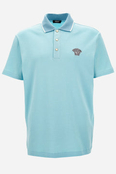 Polo In Piquet Fabric + Medusa Embroidery