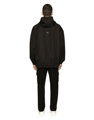 HOODED NYLON JACKET WITH DGVIB3 PATCH