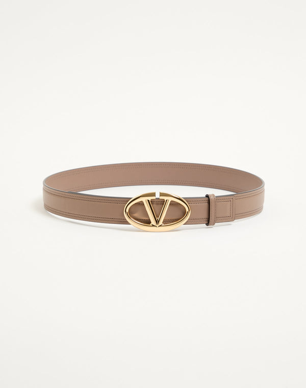 CINTURA VLOGO THE BOLD EDITION IN VITELLO LUCIDO 30 MM