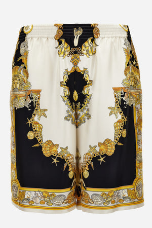 Shorts In Silk Twill  Coral Theatre Print