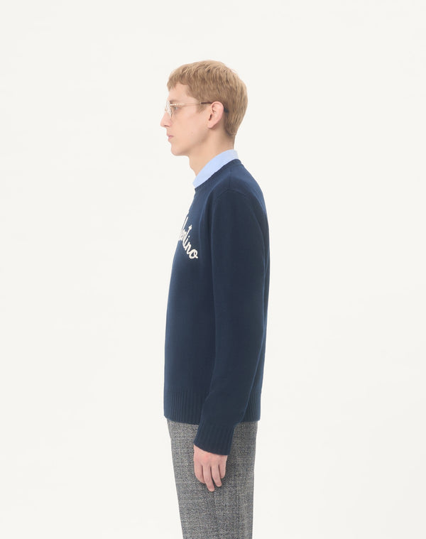 Maglione Girocollo In Lana Con Ricamo Chez Valentino