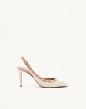 DÉCOLLETÉ SLINGBACK ROCKSTUD IN VITELLO 85MM