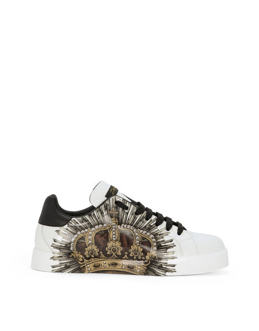 PRINTED CALFSKIN PORTOFINO SNEAKERS
