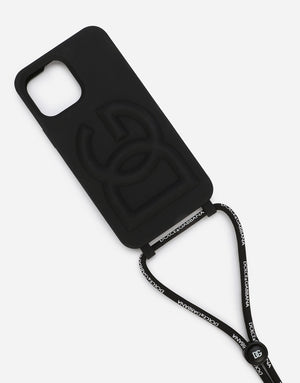 RUBBER IPHONE 13 PRO MAX COVER WITH EMBOSSED LOGO