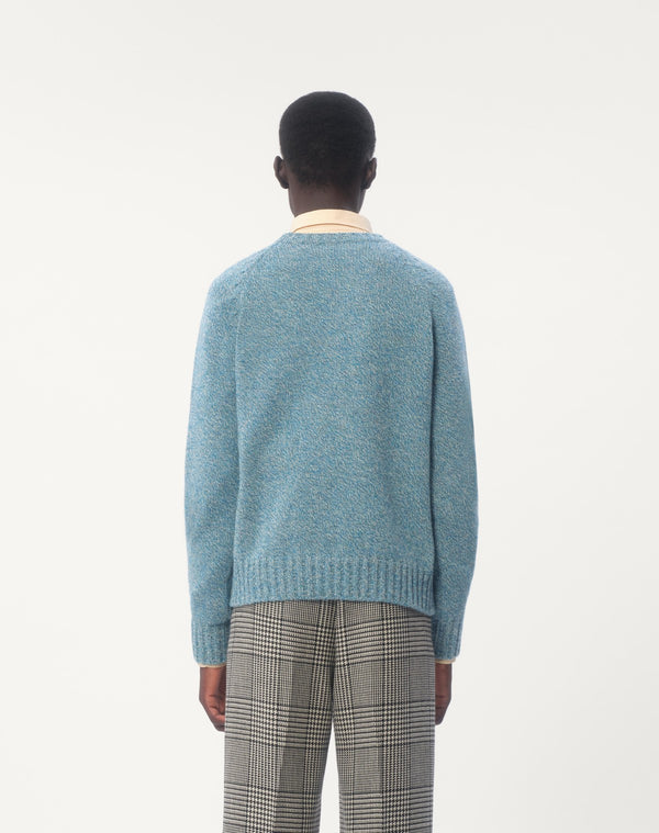 Maglione Girocollo In Lana Con Ricamo Vlogo