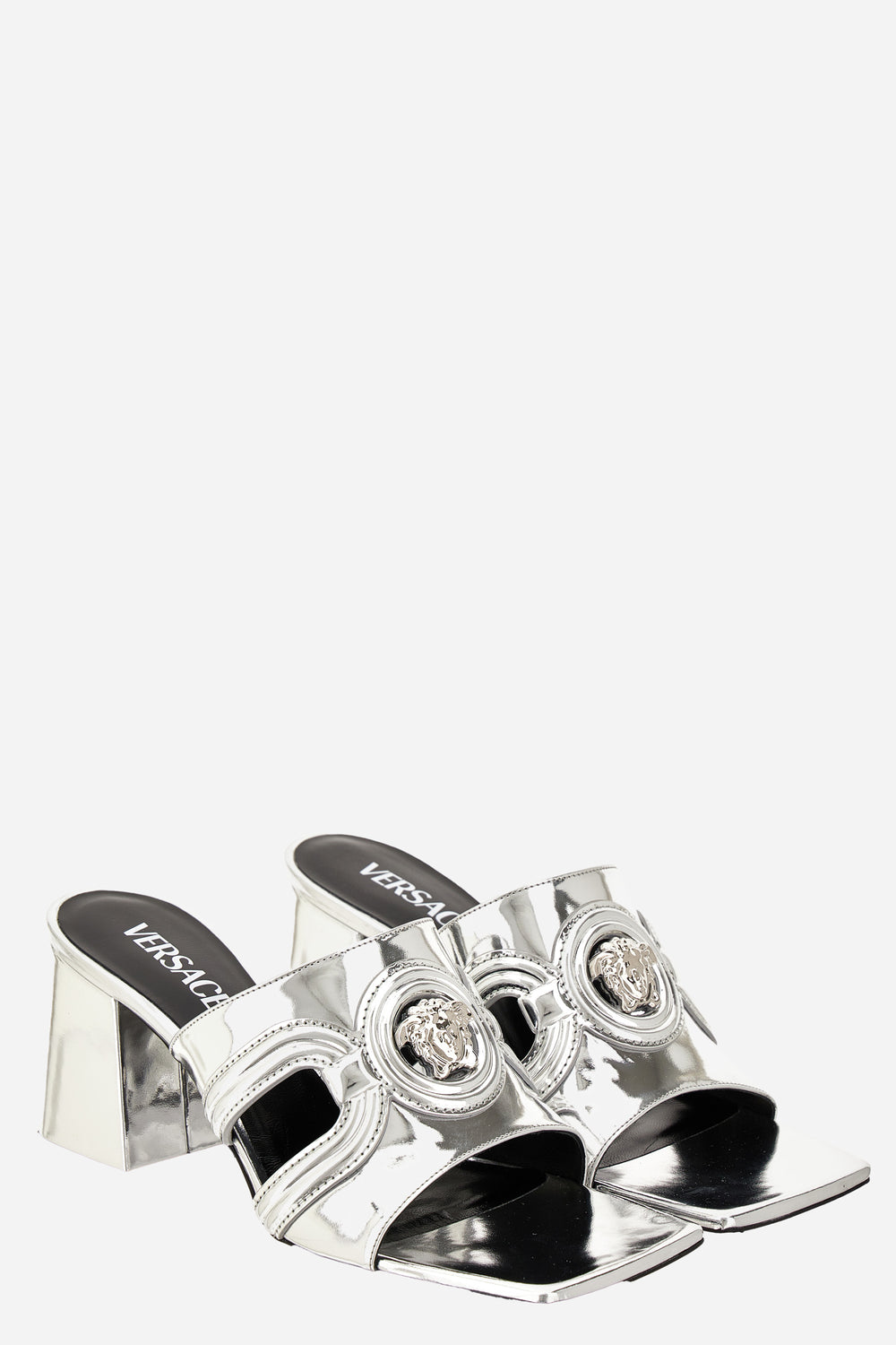 Medusa 95 Mule In Laminated Calf Leather