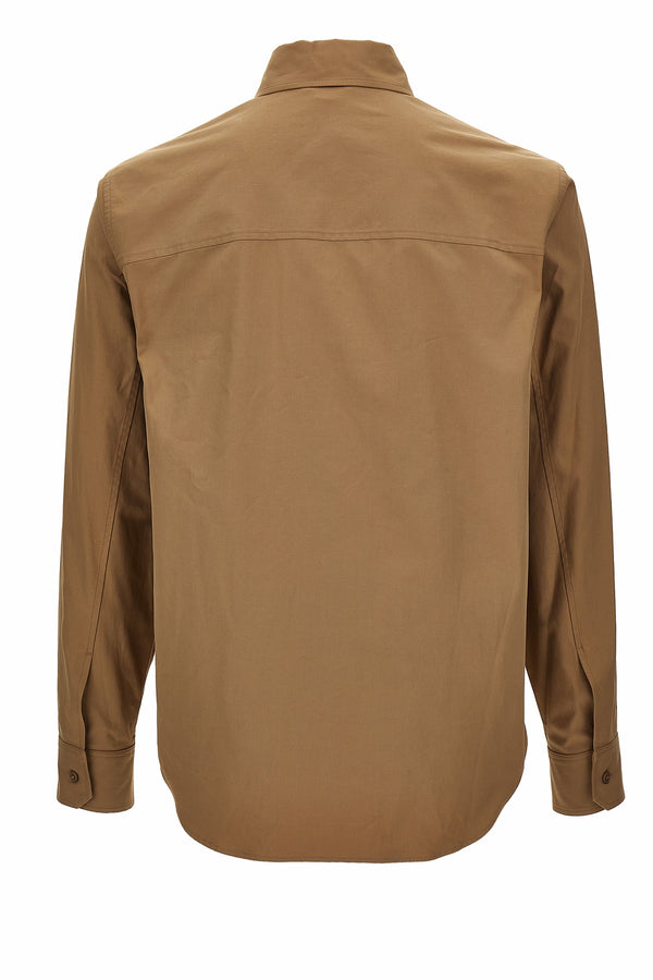 Informal Shirt In Cotton Twill Gabardine Wr+Versace Patch