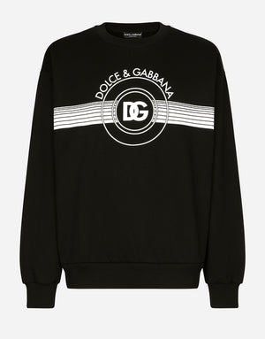 JERSEY SWEATSHIRT WITH DG LOGO PRINT