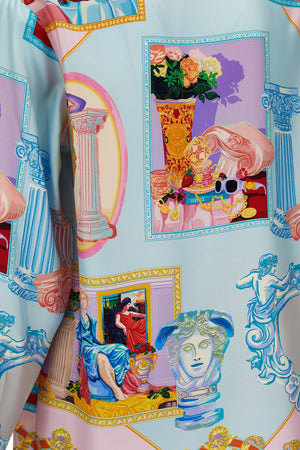 Informal Shirt In Silk Twill Versace Gallery Print