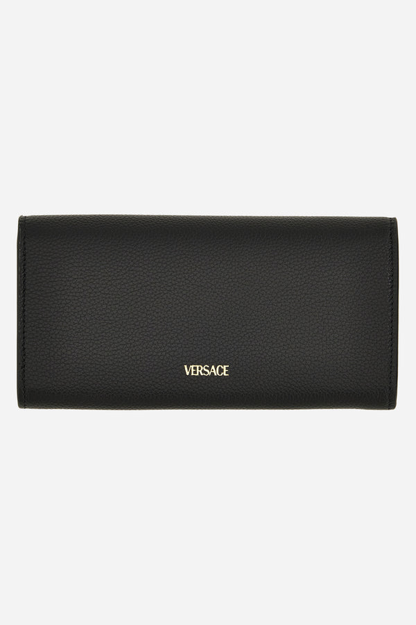 La Medusa Long Wallet In Grainy Calf Leather