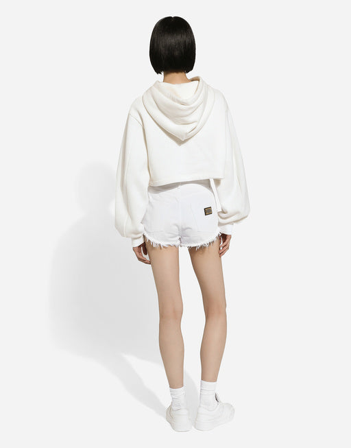 CROPPED SWEATSHIRT WITH FLOWER PRINT