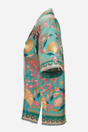 Informal Shirt In Underwater Barocco Foulard On Silk Twill